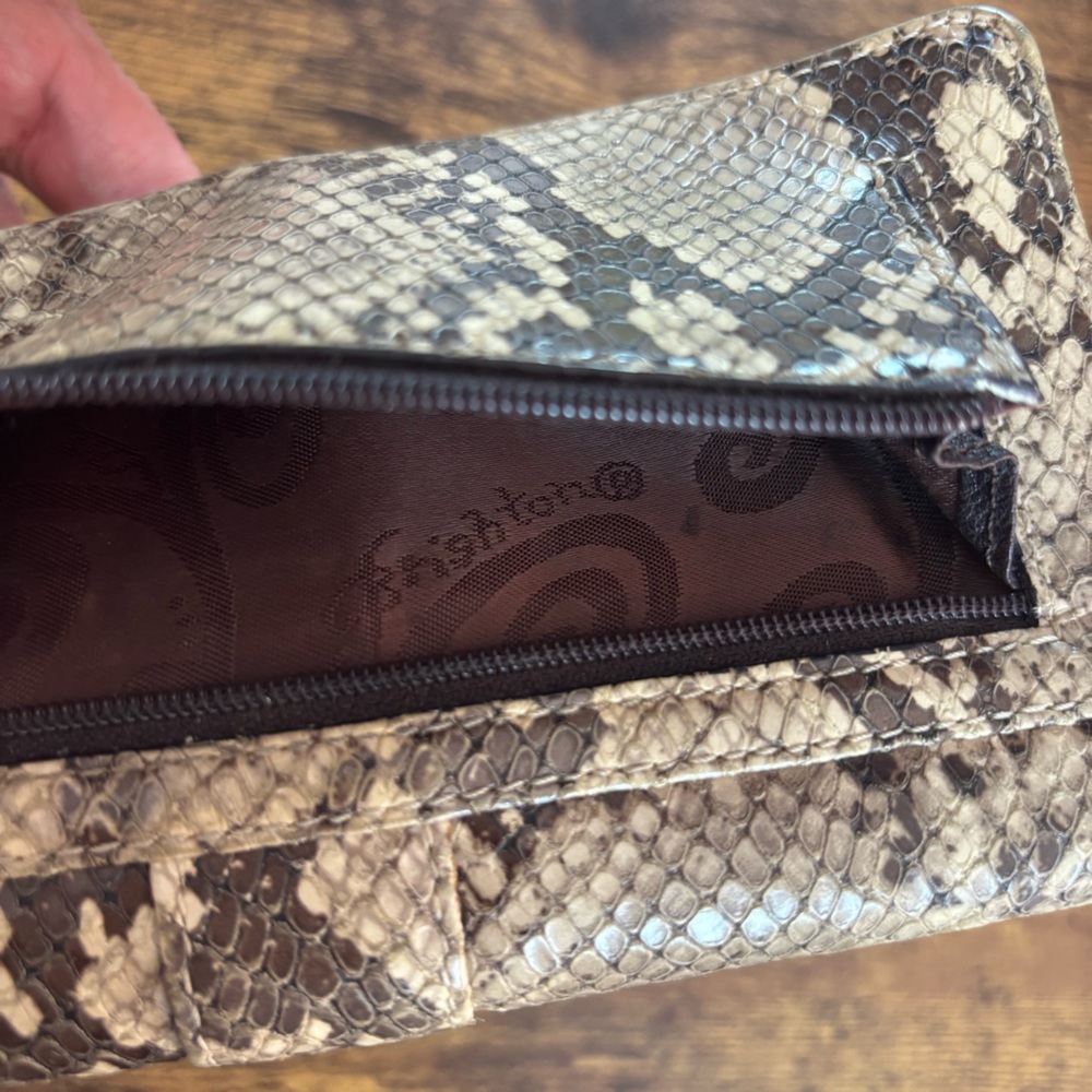 Brighton Large Wallet Python Snake Print Leather … - image 8